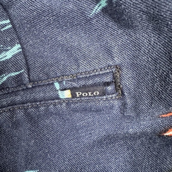 Polo Ralph Lauren Shorts Mens 36 Blue Nautical Sailboat Linen Blend 6" Classic - Picture 12 of 13